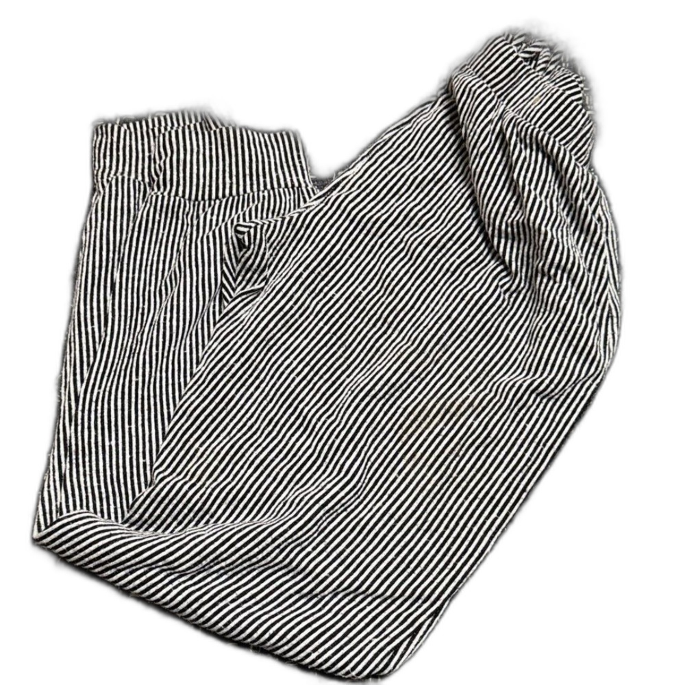 Caution To The Wind Black & White Striped Pajama Pants
